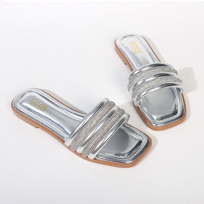 Summer Time Versatile Sparkle Flat Slider - Silver
