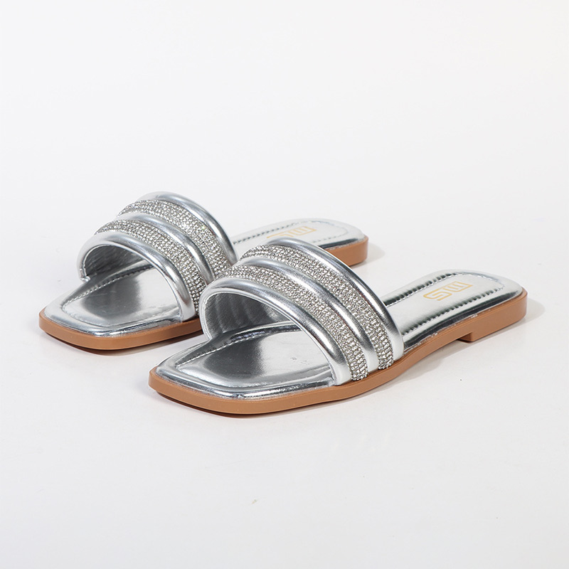 Summer Time Versatile Sparkle Flat Slider - Silver