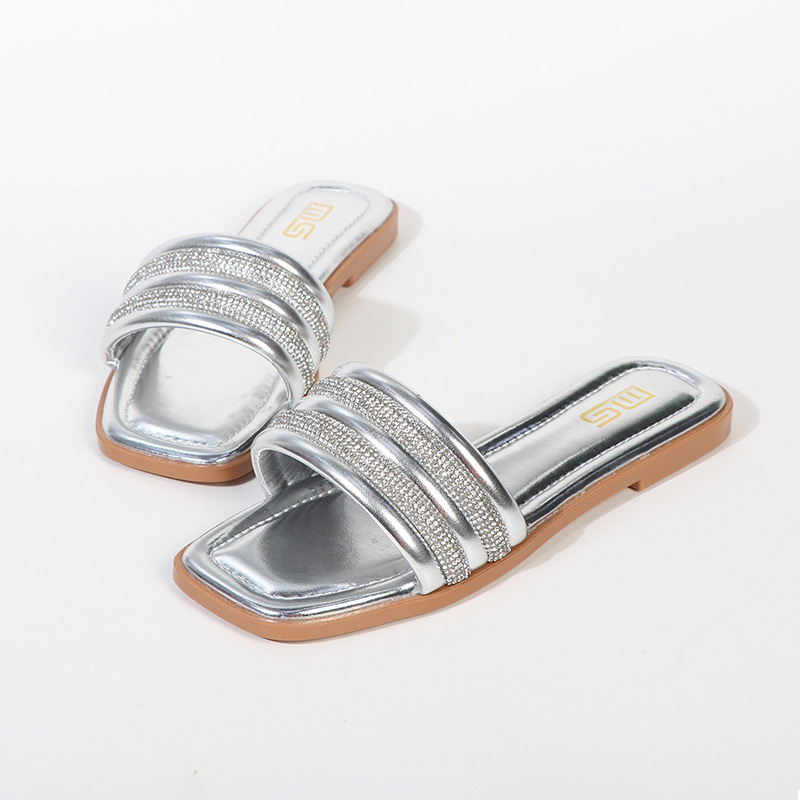 Summer Time Versatile Sparkle Flat Slider - Silver
