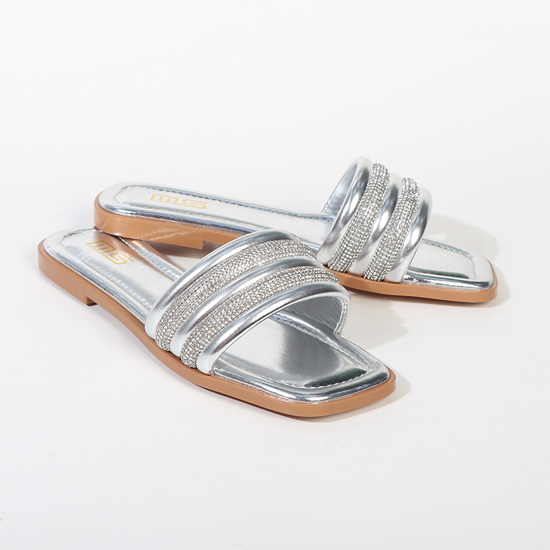 Summer Time Versatile Sparkle Flat Slider - Silver