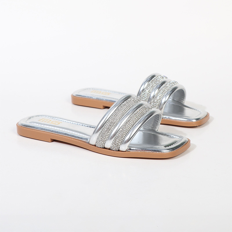 Summer Time Versatile Sparkle Flat Slider - Silver