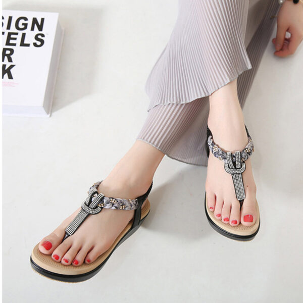 Summer Trend Ethnic Wedge Heel - Black