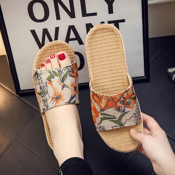 Summer Trend Non-slip Fabric Indoor Slider - Orange