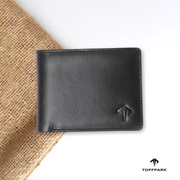 TOFFPARK Multi Slot Leather Bi-fold Wallet – Black