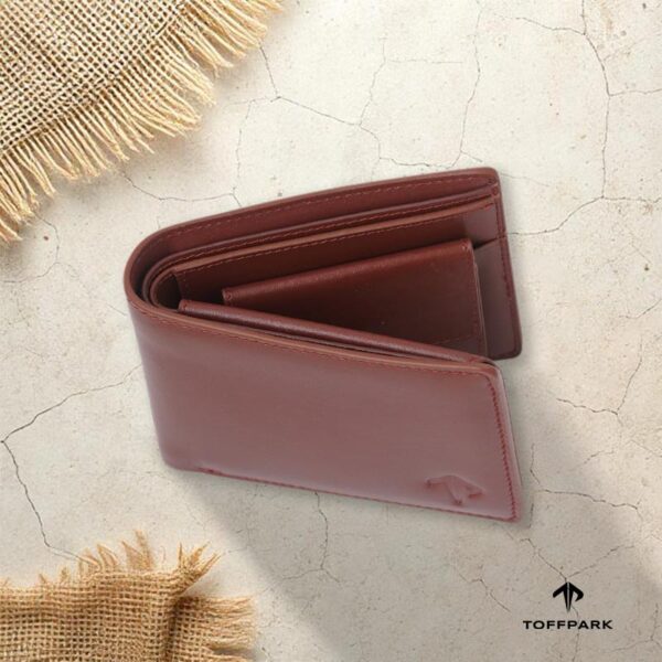 TOFFPARK Multi Slot Leather Bi-fold Wallet – Red Wine
