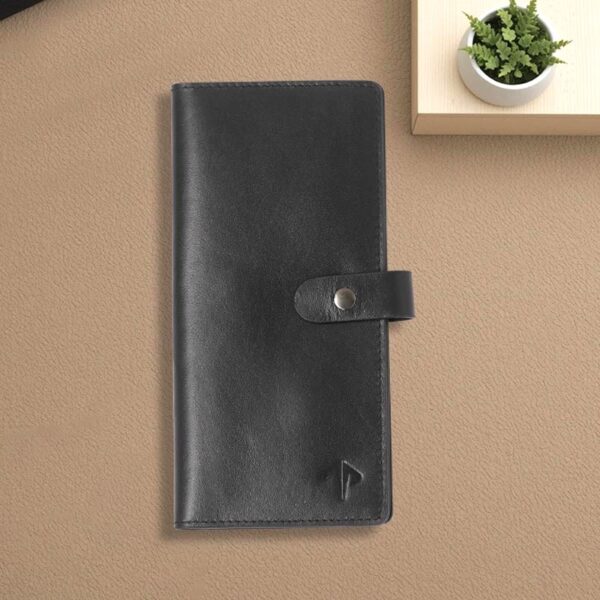 TOFFPARK Multipurpose Leather Long Wallet – Black