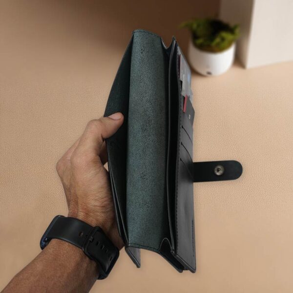 TOFFPARK Multipurpose Leather Long Wallet – Black
