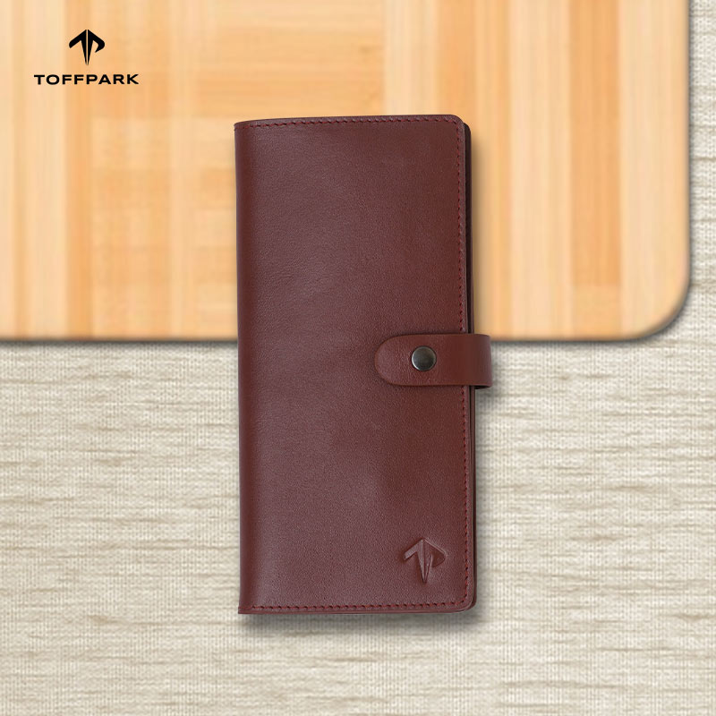 TOFFPARK Multipurpose Leather Long Wallet – Red Wine