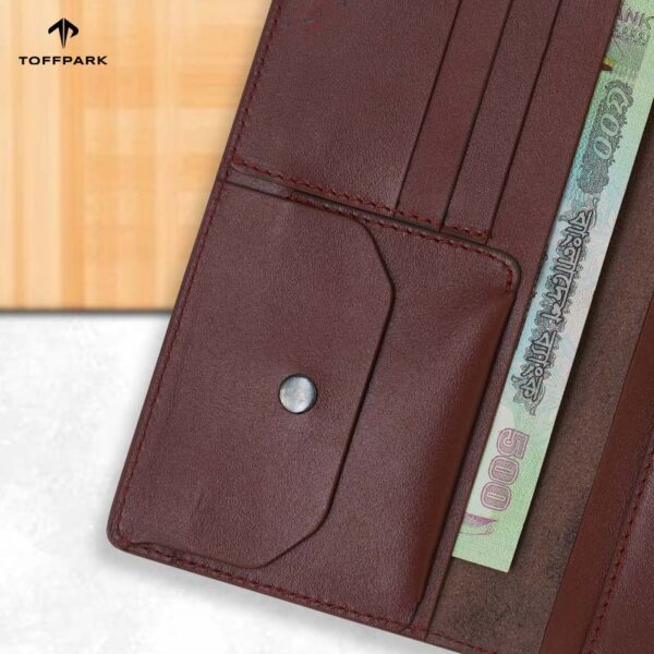 TOFFPARK Multipurpose Leather Long Wallet – Red Wine