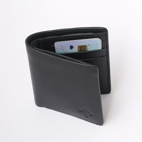 TOFFPARK Premium Leather Bi-fold Slim Wallet – Black