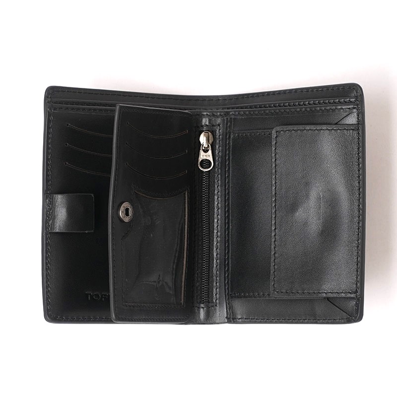 TOFFPARK Retro Leather Bi-fold Versatile Wallet – Black