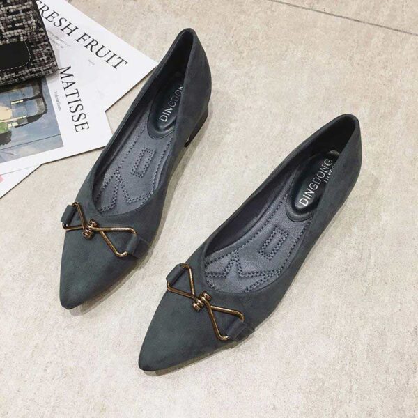 Versatile Fancy Buckle Mid-Heel Pump Shoe - Blue