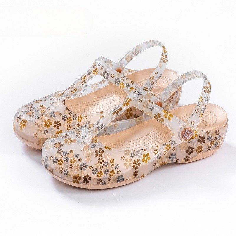 Lightweight Soft Printed Beach Sandal - Golden