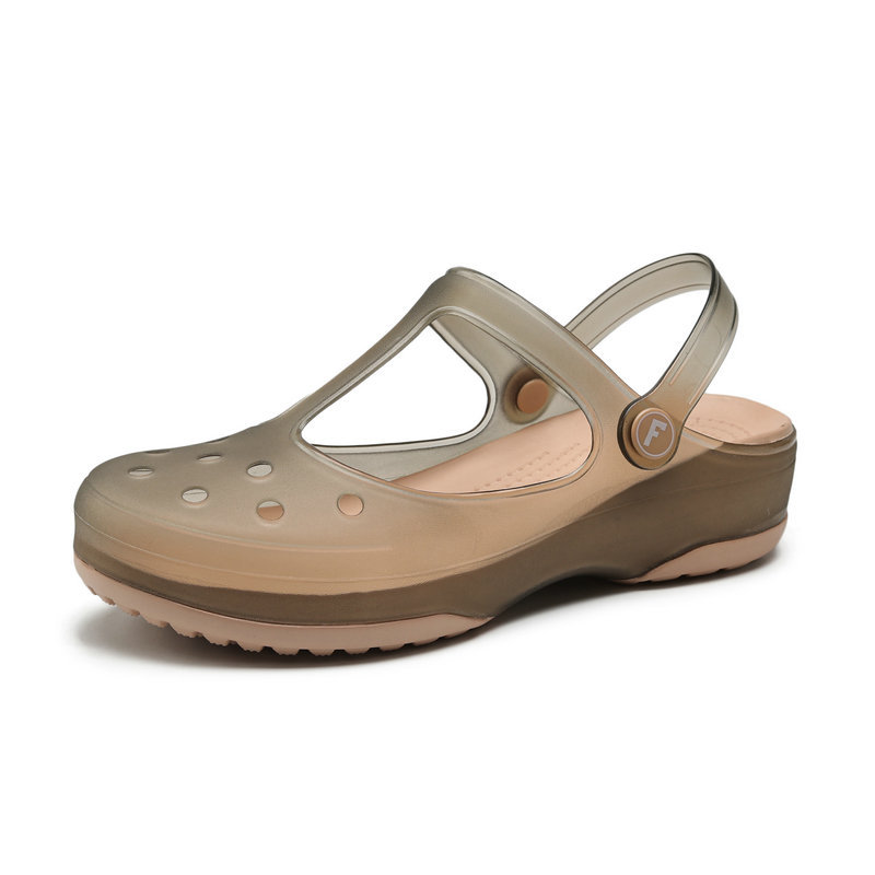 Soft Bottom Lightweight Beach Sandal - Gray