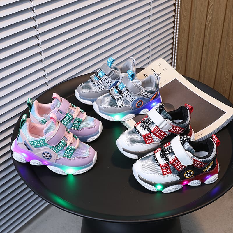 Breathable Light-up Soft Kids Casual Shoe - Red