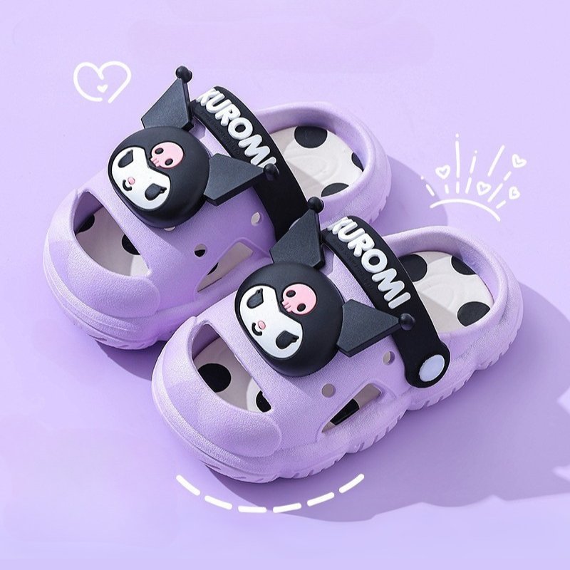 Anti-slip Little Girls Soft Clog Shoe - Purple