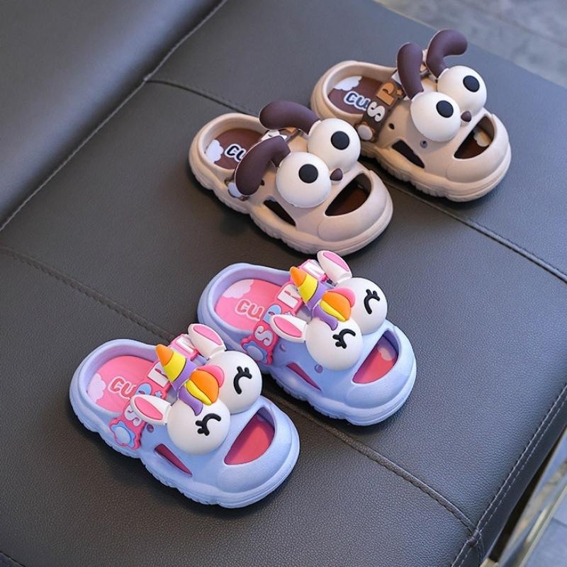 Boy & Girl Kids Cartoon Head Soft Clog Shoe - Blue