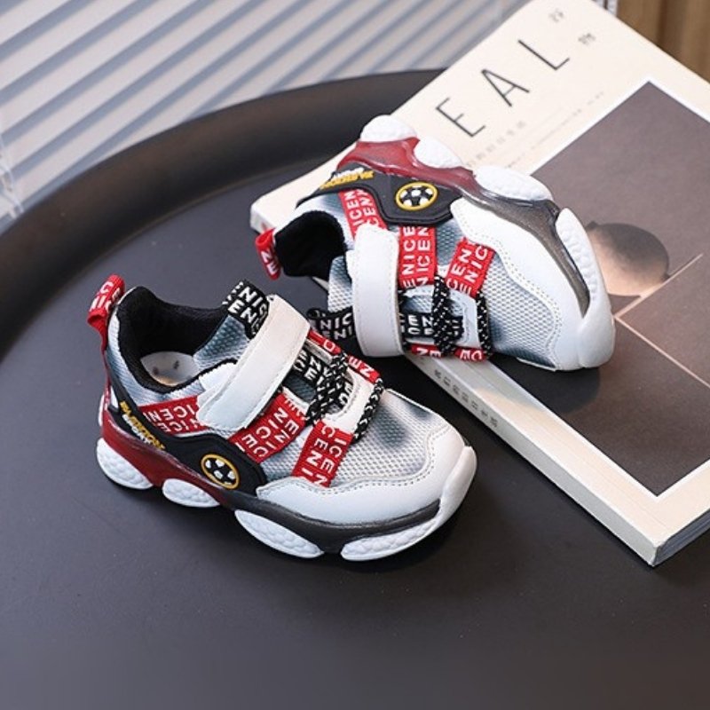 Breathable Light-up Soft Kids Casual Shoe - Red