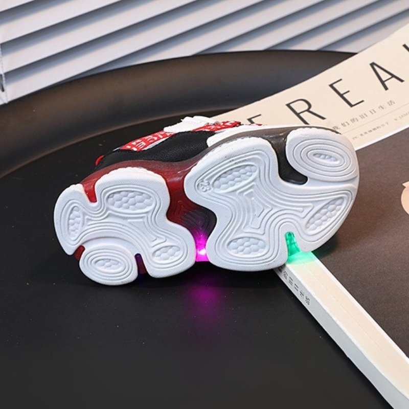 Breathable Light-up Soft Kids Casual Shoe - Red