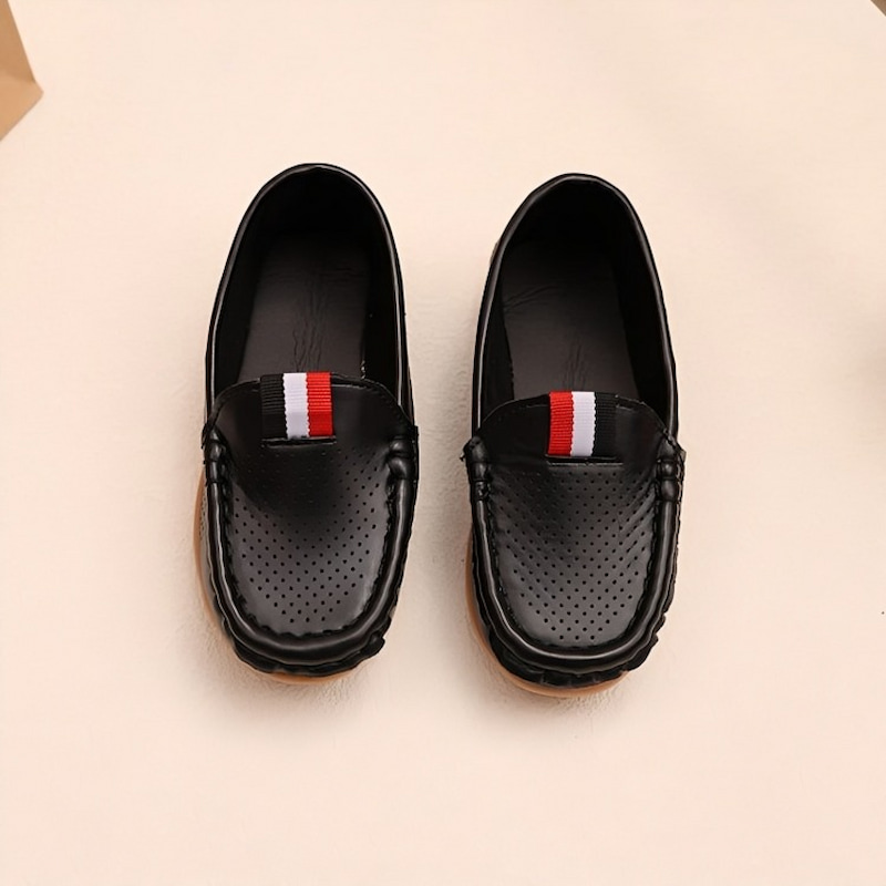 Breathable Non-slip 1-2.5 Years Kids Comfy Loafer Shoe - Black