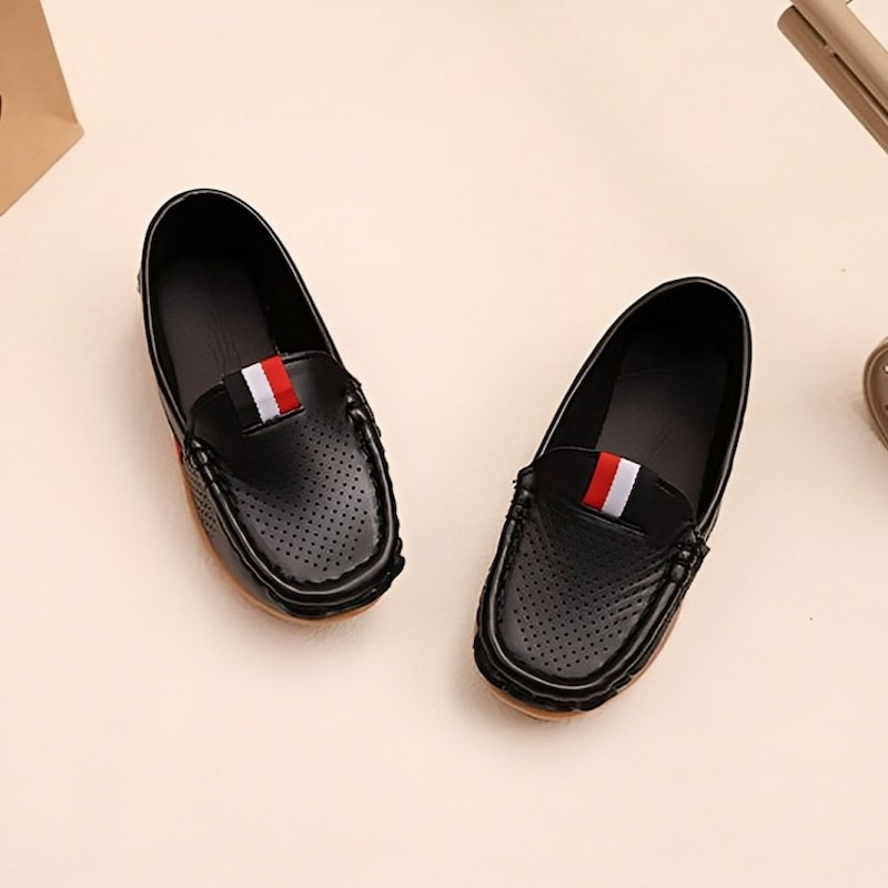 Breathable Non-slip 1-2.5 Years Kids Comfy Loafer Shoe - Black