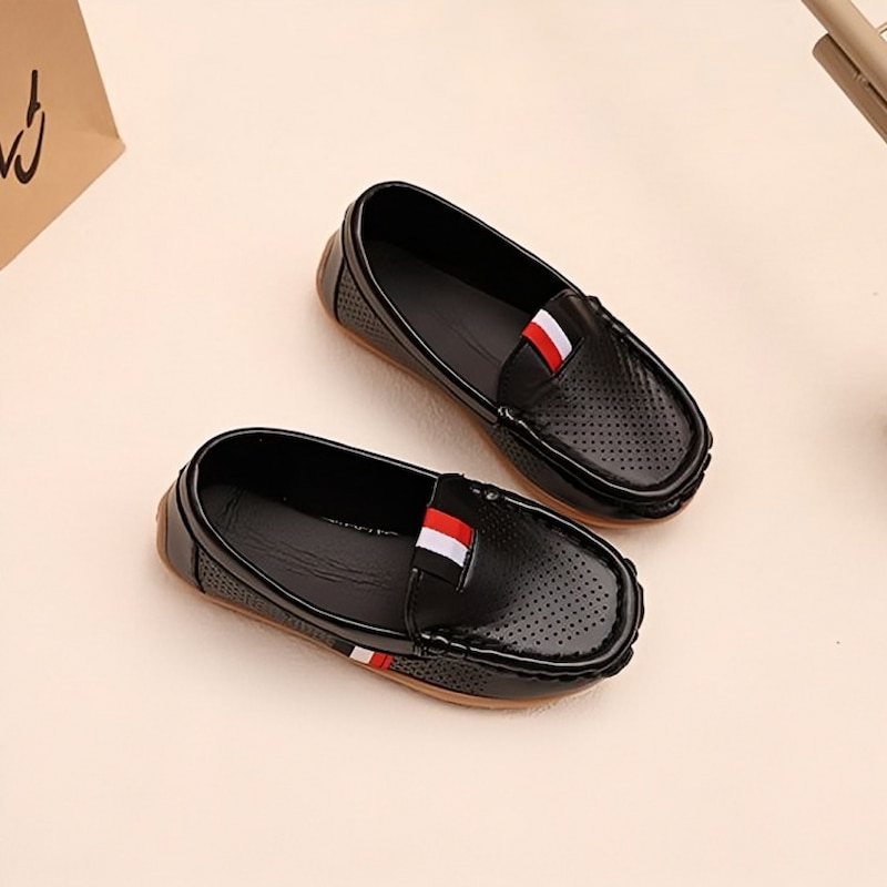 Breathable Non-slip 1-2.5 Years Kids Comfy Loafer Shoe - Black