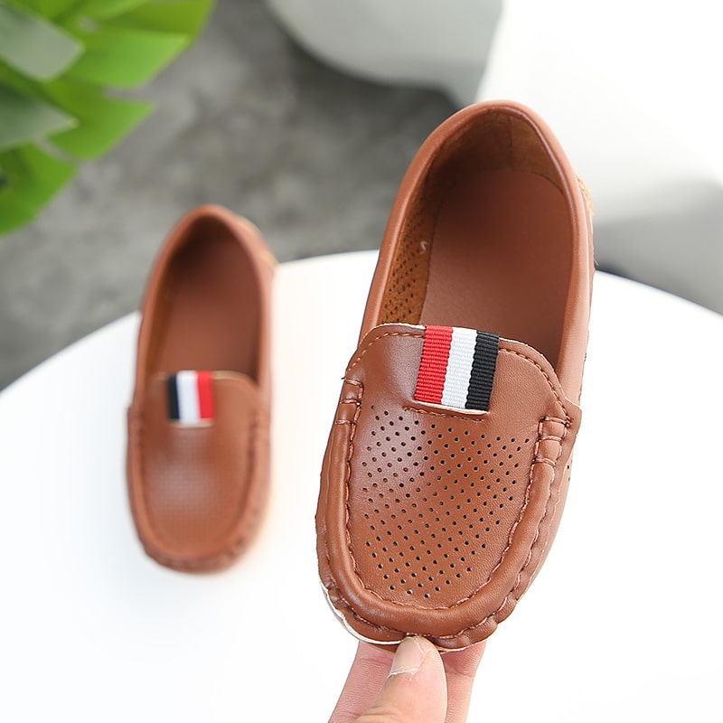 Breathable Non-slip 1-2.5 Years Kids Comfy Loafer Shoe - Brown