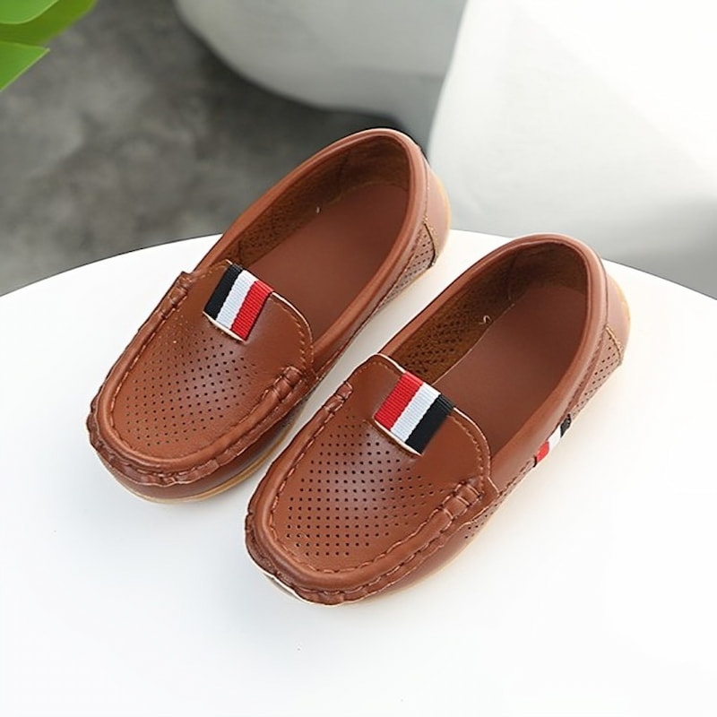 Breathable Non-slip 1-2.5 Years Kids Comfy Loafer Shoe - Brown