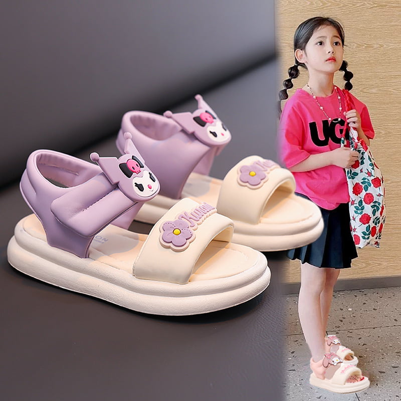 Little Princess Soft Non-slip Fancy Cartoon Sandal - Purple