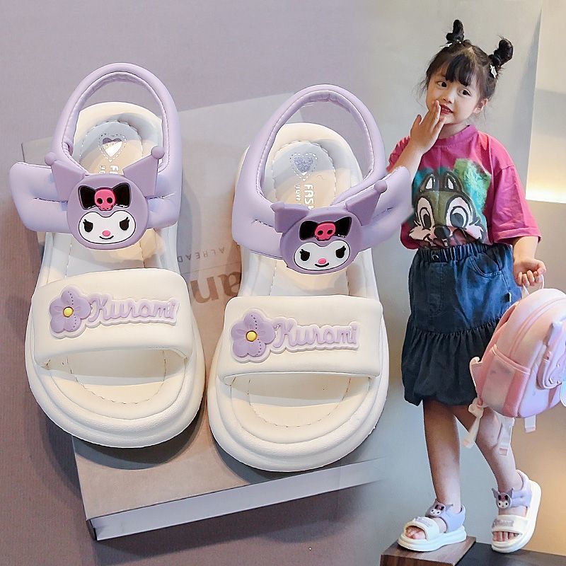 Little Princess Soft Non-slip Fancy Cartoon Sandal - Purple