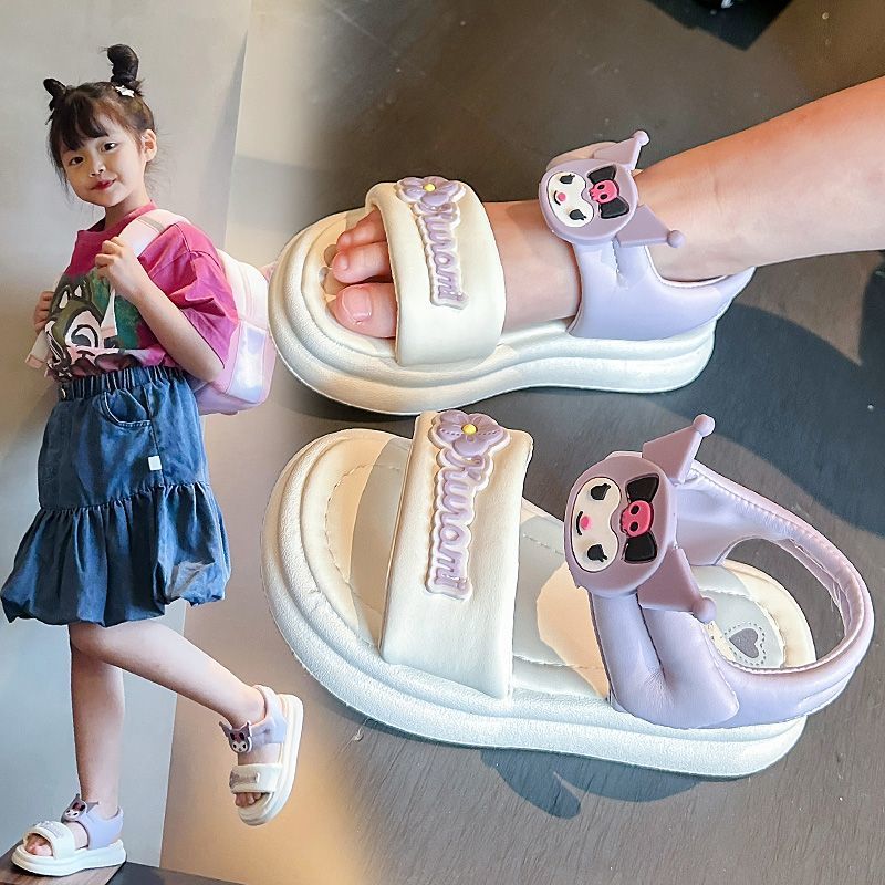 Little Princess Soft Non-slip Fancy Cartoon Sandal - Purple