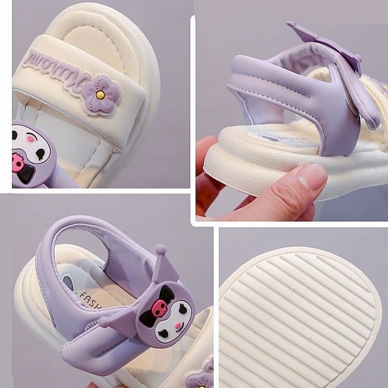 Little Princess Soft Non-slip Fancy Cartoon Sandal - Purple