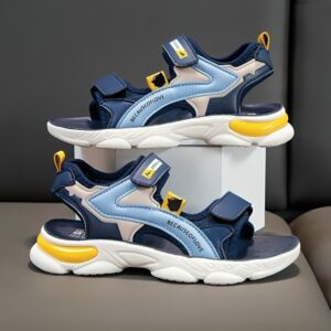 Retro Style Cosy Kids Outdoor Casual Sandal – Dark Blue