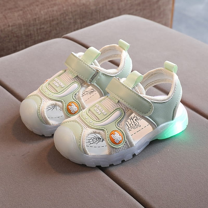 Summer Trend Soft Non-slip Kids Lighting Sandal - Green