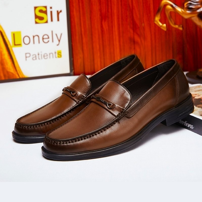 All Match Slip-on Leather Business Formal Shoe - Brown