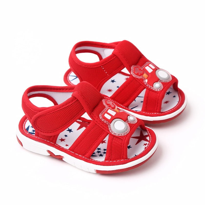 Open-Toe Soft Baby Kids Mesh Sandal - Red