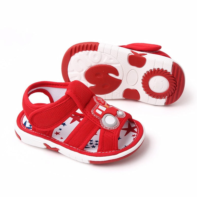 Open-Toe Soft Baby Kids Mesh Sandal - Red