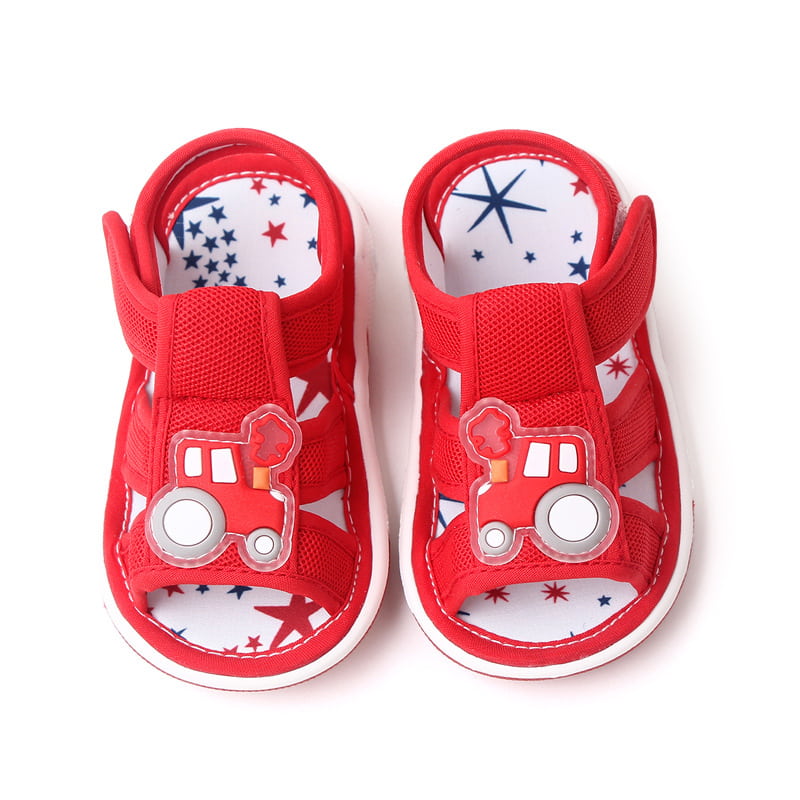 Open-Toe Soft Baby Kids Mesh Sandal - Red