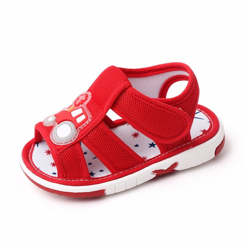 Open-Toe Soft Baby Kids Mesh Sandal - Red