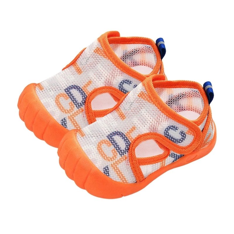 Spring Trend Anti Kick Slip Kids Soft Mesh Shoe - Orange