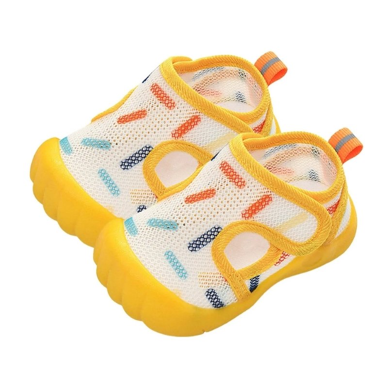 Spring Trend Anti Kick Slip Kids Soft Mesh Shoe - Yellow