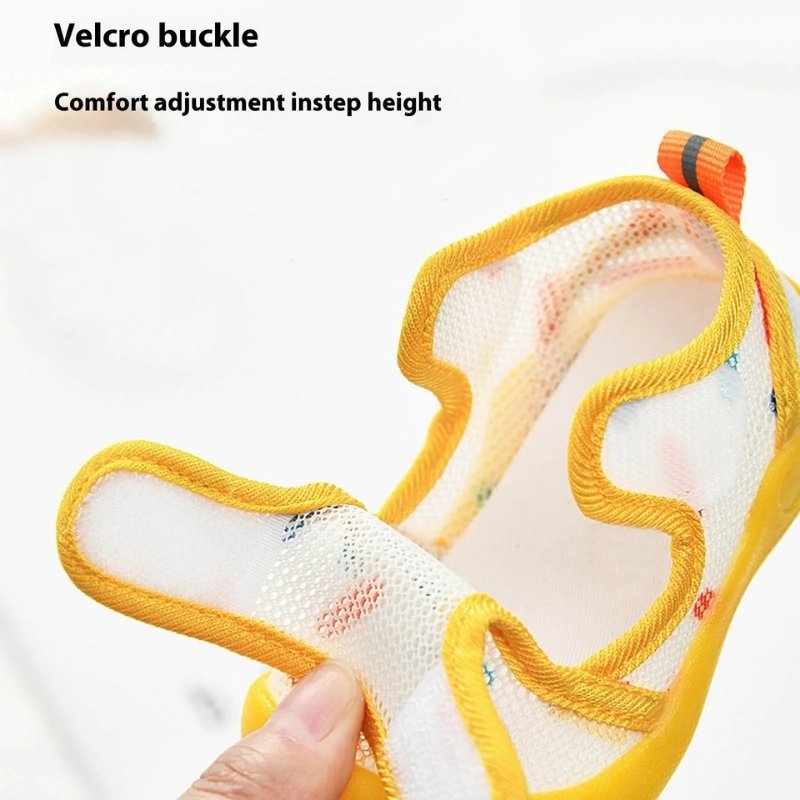 Spring Trend Anti Kick Slip Kids Soft Mesh Shoe - Yellow