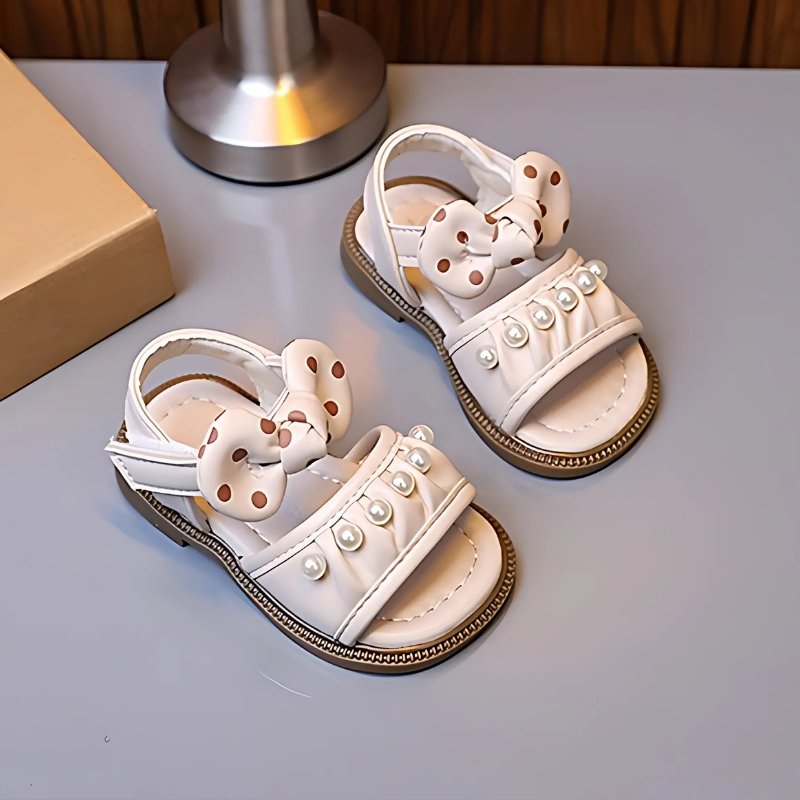 Autumn Trend Pearl Work Girl Kids Sandal - Beige