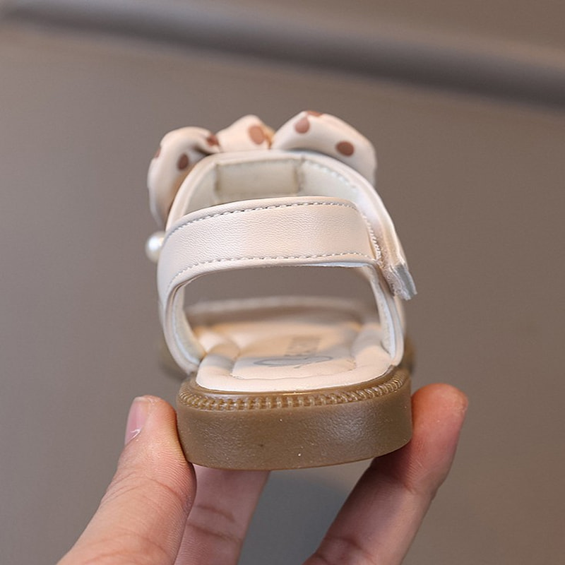 Autumn Trend Pearl Work Girl Kids Sandal - Beige