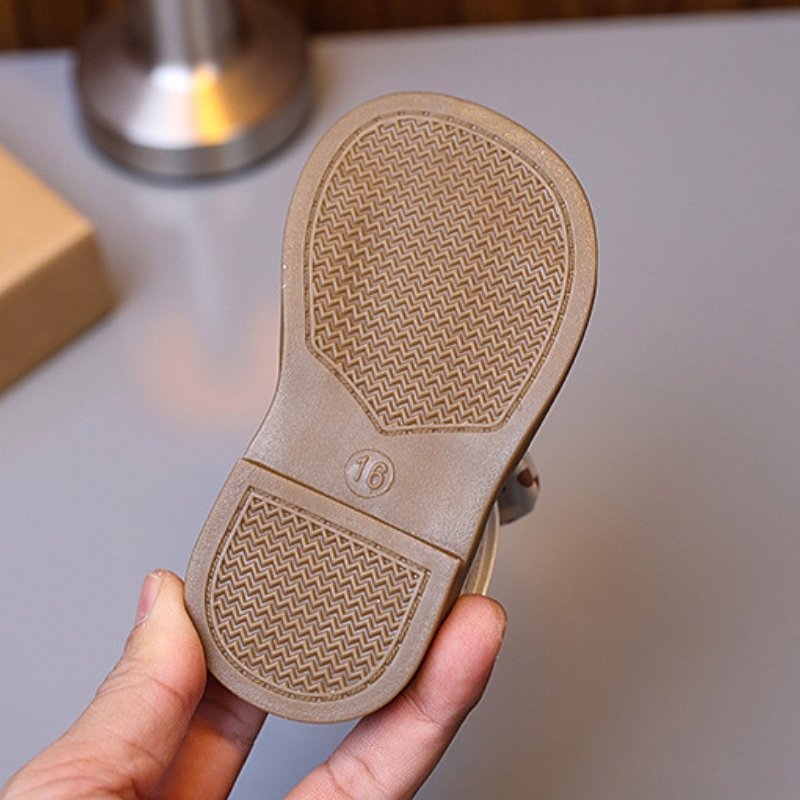 Autumn Trend Pearl Work Girl Kids Sandal - Beige