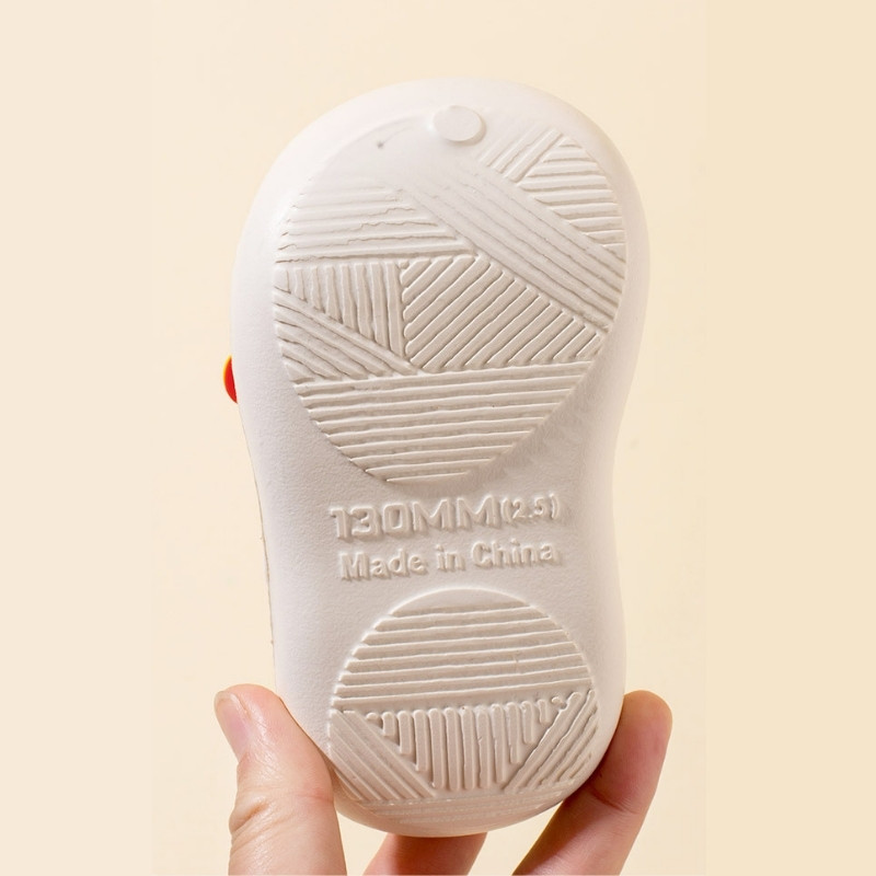 Kitten Head Lightweight Kids Cute Clog Shoe - Beige Red