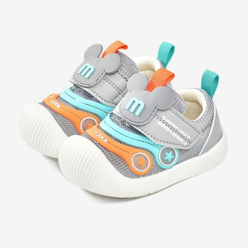 Summer Style Soft Non-slip Kids Mesh Shoe - Gray
