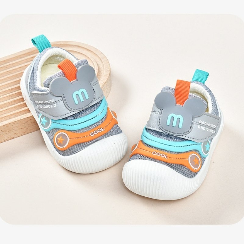 Summer Style Soft Non-slip Kids Mesh Shoe - Gray