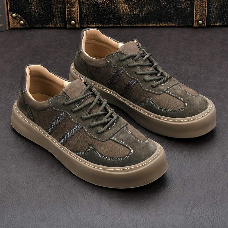 British Style Retro Soft Leather Casual Shoe - Coffee Brown