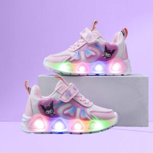 Glowing Princess Soft Girl Kids Casual Shoe – Pink